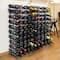 Sorbus Black 100-Bottle Freestanding Metal Wine Rack